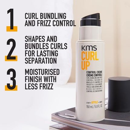 Kms Curlup Control Cream 150Ml - Image 3