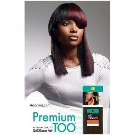 Sensationnel Premium Too 100% Human Hair Yaki Natural Weave 8 Inches Color 1 Jet
