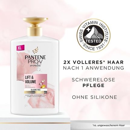 Pantene Pro-V Lift & Volume Thickening Hair Conditioner With Biotin Silicone-Free 1000Ml Pump Dispenser - Image 3