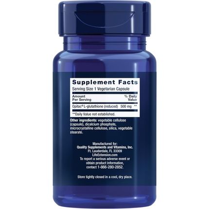 Life Extension Glutathione 500Mg Antioxidant Capsules