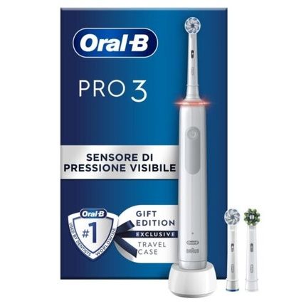 Oral-B Pro 3 3700 Adult Rotating-Vibrating Toothbrush White - Image 4