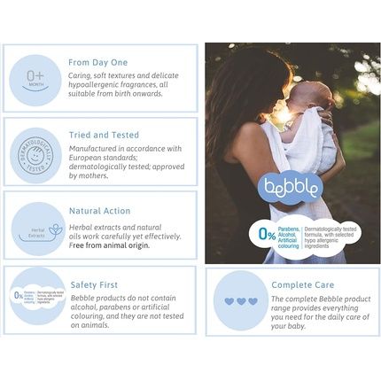 Bebble Baby Shampoo & Bath For Skin And Hair 200 Ml - Image 3