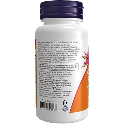 Co-Enzyme B-Complex 60 Veg Capsules - Image 3