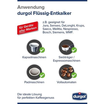 Durgol Swiss Espresso Special Descaler - Limescale Remover For Coffee Machines