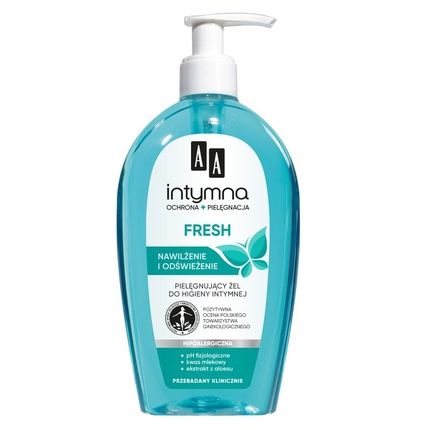 Aa Intymna Fresh Feminine Wash Hypoallergenic Liquid For Intimate Hygiene With Dispenser 300Ml