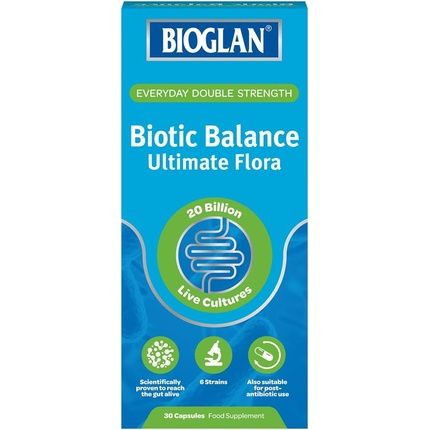 Bioglan Biotic Balance Ultimate Flora 20 Billion Cfu 6 Strains Live