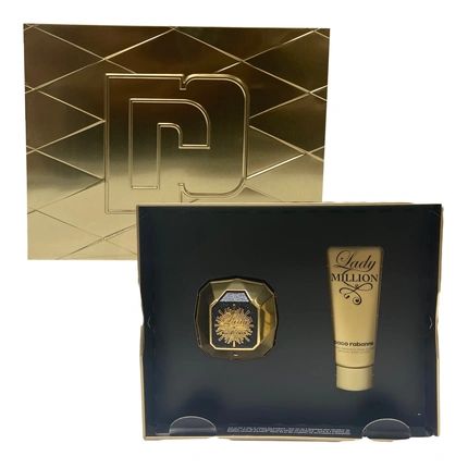 Paco Rabanne Lady Million Fabulous Eau De Parfum 2.7 Ounces + Body Lotion 3.4 Ounces 2 Piece Set