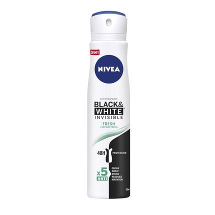 Nivea Black & White Invisible Fresh Antiperspirant Spray 250Ml