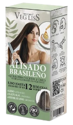 Lissage Veg Liss Brazilian Straightening With Vegetable Keratin And Coconut - 2 Units