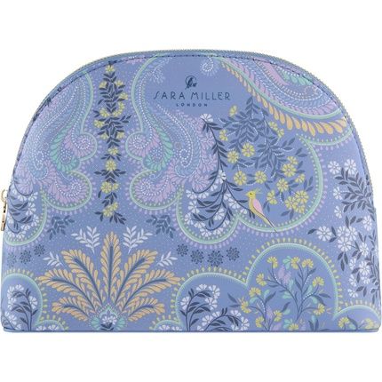 Sara Miller Savannah Large Cosmetic Bag Blue - Personalised Make-Up Or Gym