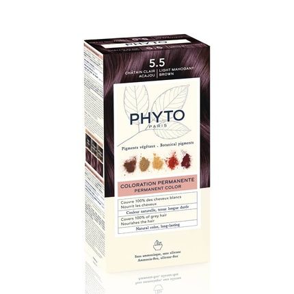 Phyto Hair Color 55 Light Brown Cashew Professional Hair Color