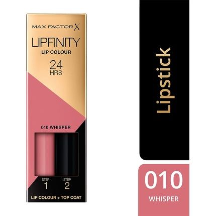 Max Factor Lipfinity 2-Step Long-Lasting Lipstick With Luscious Shine Touch 010 Whisper 4.2G - Image 3