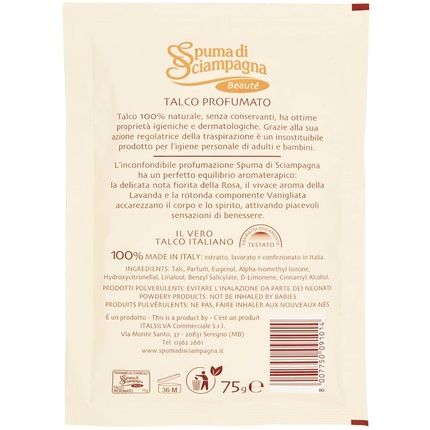 Spuma Di Sciampagna Perfumed Talc 75G - Image 3