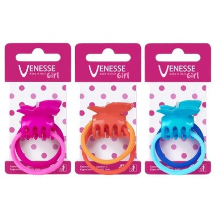 Venesse Bimba Piccola Farfalla2 Elastici Microfibra Hair Elastic Bands