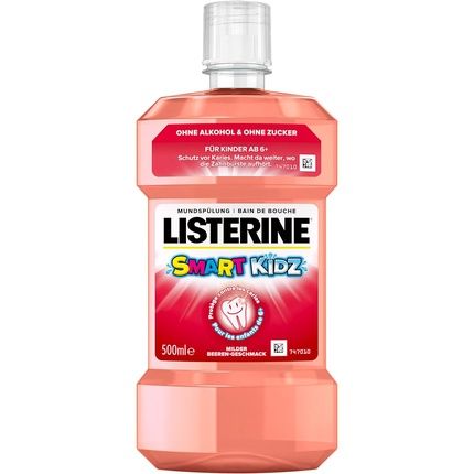Listerine Smart Kidz Mild Berry 500Ml Alcohol-Free And Sugar-Free Mouthwash For Kids 6+