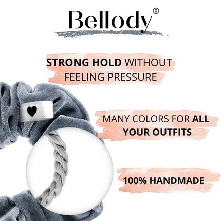 Bellody Velvet Scrunchies Strong Hold Exclusive Colors Urban Gray Hair Scrunchie In Gray - Image 3
