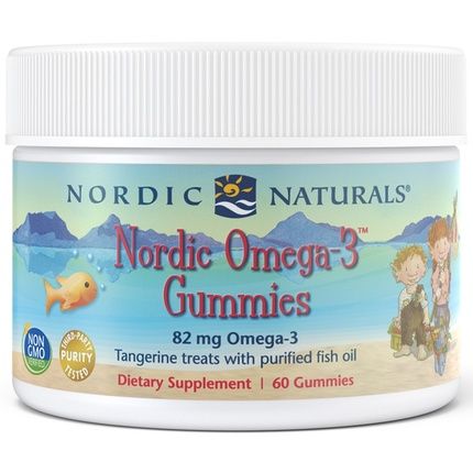 Nordic Naturals Nordic Omega3 Gummies 82Mg Tangerine Treats 60 Gummies