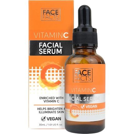 Face Facts Vitamin C Facial Serum Brightening Hydrating 30Ml