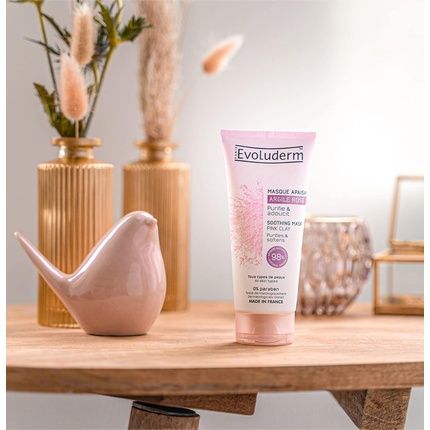 Evoluderm Soothing Mask With Pink Clay 100Ml - 98% Natural Origin