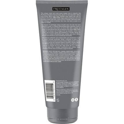 Freeman Feeling Beautiful Polishing Charcoal And Black Sugar Gel Mask And Scrub 175Ml