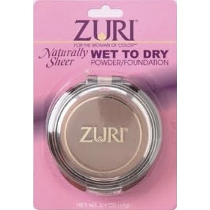Zuri Naturally Sheer Wet To Dry Pressed Powder - Ebony Whisper