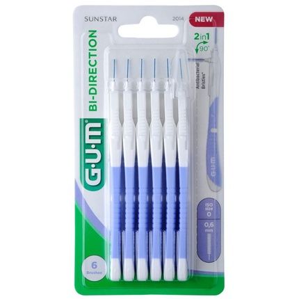 Gum Bi-Direction Iso 0 Interdental Brush For Rear Tooth Cleaning 0.6Mm - Pack Of 6 - Image 3