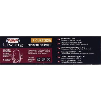 Domopak Coat And Overcoat Protective Covers - Pack Of 3