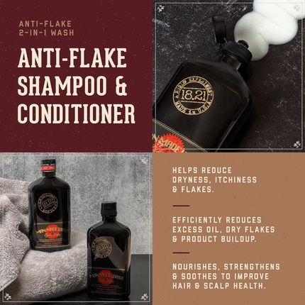 18.21 Man Made Anti-Flake 2-In-1 Shampoo & Conditioner Sweet Tobacco
