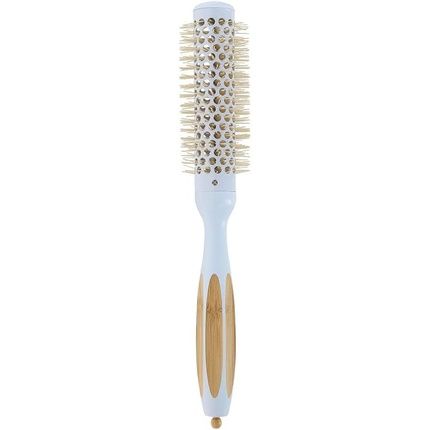 T4B Ilu Bamboom Styling Detangling Eco Friendly Natural Bamboo Round Volume Color Hairbrush For Professional Hairdressers All Hair Types And Lengths 25Mm 0.98 Inch