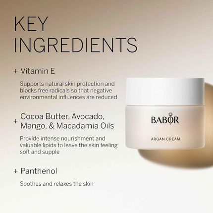 Babor Classics Argan Cream Rich Face Cream For Dry Skin With Argan Oil - Image 3
