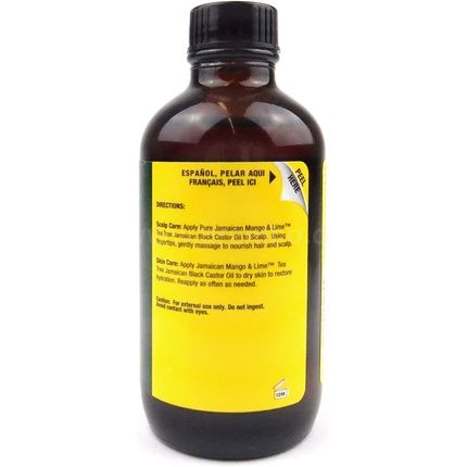 Jamaican Mango & Lime Black Castor Oil Tea Tree 118Ml - Organic Oil For Restoring Shine And Moisture - Image 3