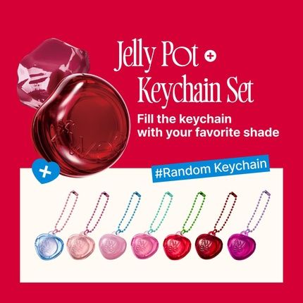 Glowy Jelly Pot Keychain Set Dewy Jelly Lip & Blush Color Tinted Glow