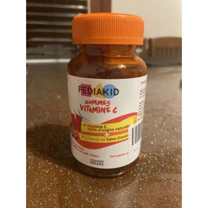 Pediakid Vitamin C Gummies 60 Gums 100% Natural Body Defense And Anti-Fatigue Support