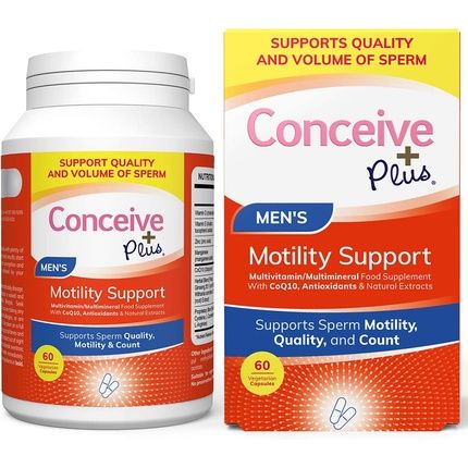 مكمل Conceive Plus للحركة للرجال، فيتامين E، زنك، الجينسنغ CoQ10، 60 كبسولة