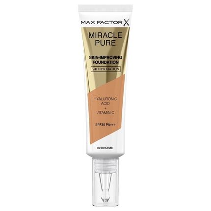 Max Factor Miracle Pure Skin Improving Foundation Spf30 Pa+++ 80 Bronze - 30Ml