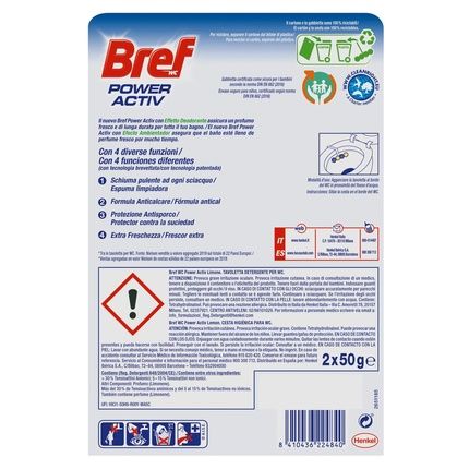 Bref Power Activ Duplo Lemon Basket Toilet Package 2 X 50G - Total: 100G