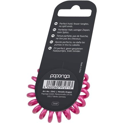 Papanga Spiral Hair Elastics, Metal Edition, Size: Small, Color: Metallic - Image 3